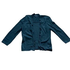 Evan Picone vintage late 90s early Y2K open front cardigan Size PL